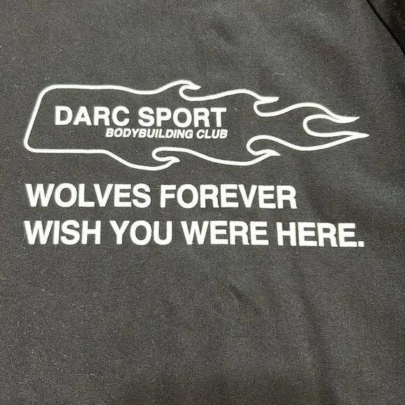 Darc Sport “FORGED” Black Raglan Wolf Graphic Tee L NWT Streetwear Premium Fit